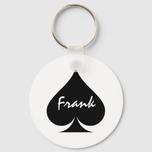 Llavero Personalized poker keychain with ace of spades