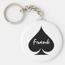 Llavero Personalized poker keychain with ace of spades