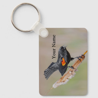 Llavero Personalized Red-Winged Blackbird Keychain