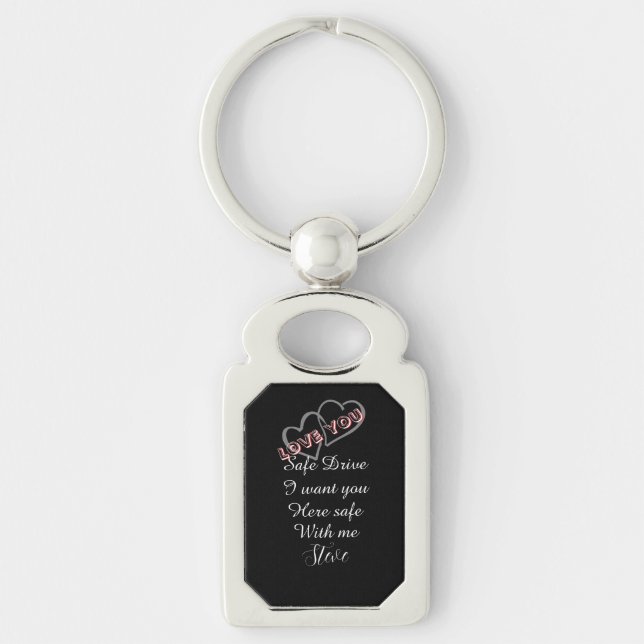 Llavero Personalized safe drive boyfriend Valentine's day  (Anverso)