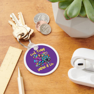 Llavero Personalized Skater Mom & Son Graffiti Keyring