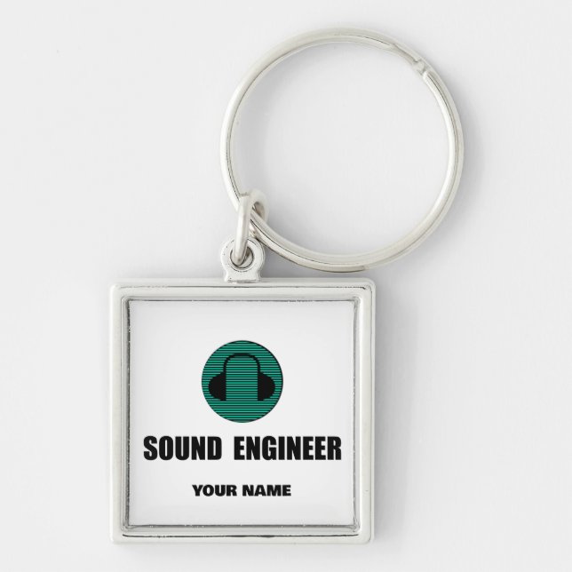 Llavero Personalized Sound Engineer Audio Engineering (Frente)