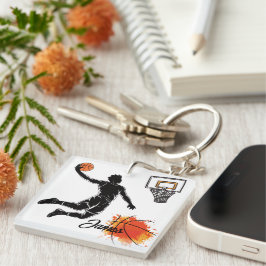 Llavero Personalized Square Acrylic Keychain