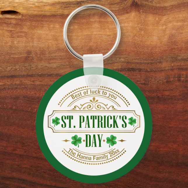 Llavero Personalized St. Patrick's Day I Luck of the Irish (Reverso )