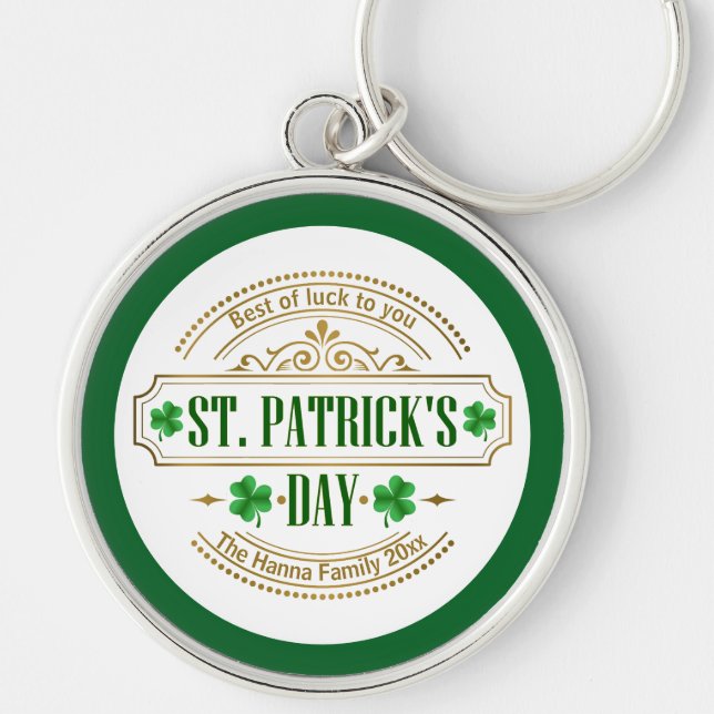Llavero Personalized St. Patrick's Day I Luck of the Irish (Frente)