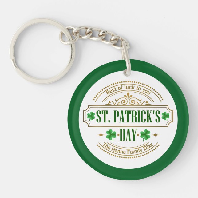 Llavero Personalized St. Patrick's Day I Luck of the Irish (Frente)