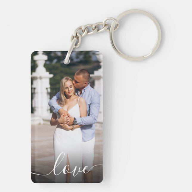 Llavero Personalized Valentine's Day Photo Love Script (Atrás)