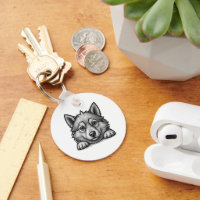 Personalized Veterinarian Husky Sketch