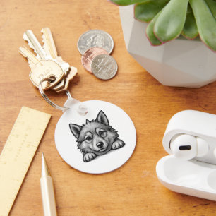 Llavero Personalized Veterinarian Husky Sketch