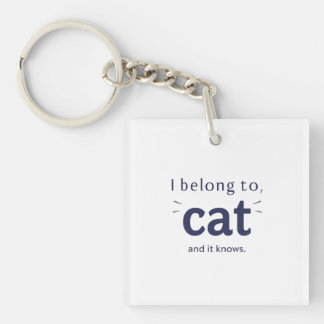 Llavero Pertenezco al gato