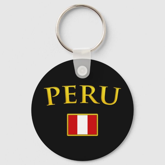 Llavero Perú Dorado (Anverso)