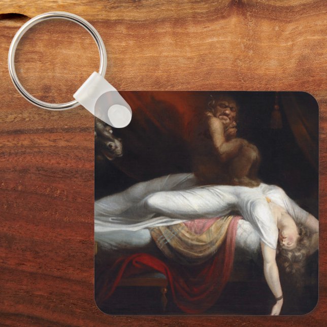 Llavero Pesadilla de Henry Fuseli Gothic Macabre Dark Art (Anverso)