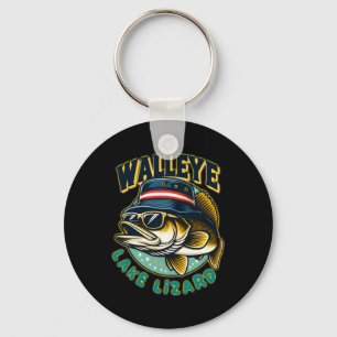 Llavero Pesca afortunada de lagarto en el lago Walleye