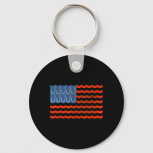 Llavero Pesca Bandera Americana Patriótica Pesca 4 De Jul