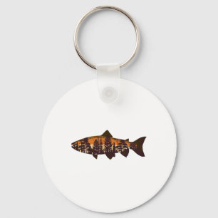 Llavero Pesca con Mosca de Trucha Bosque Naturaleza Vida S