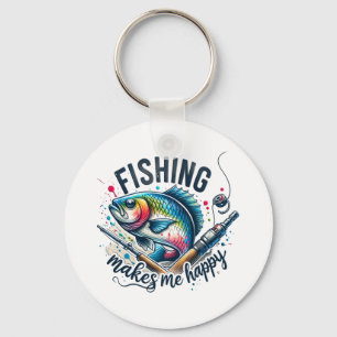 Llavero Pesca con regalo de pescador me hace feliz