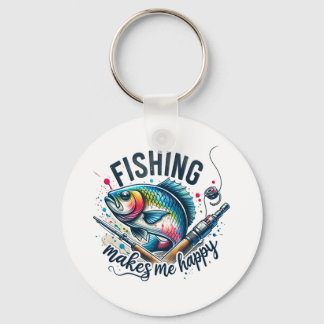Llavero Pesca con regalo de pescador me hace feliz