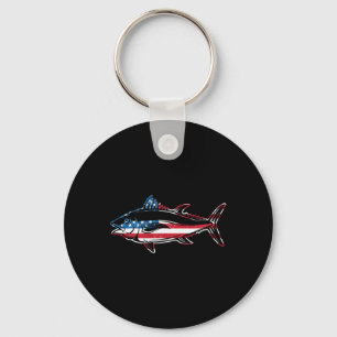 Llavero Pesca de Atún Bandera Americana Pez Thunnus Thynnu