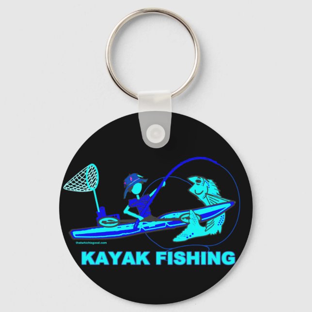 Llavero Pesca de Kayak en Blues (Anverso)