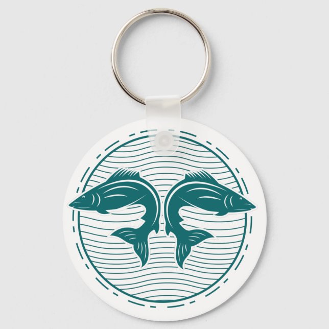 Llavero Pesca divertida de verano (Anverso)
