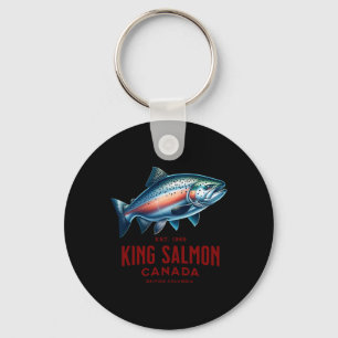 Llavero Pesca en el río King Salmon en la Columbia Británi