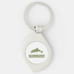Llavero Pesca humorística de salmón