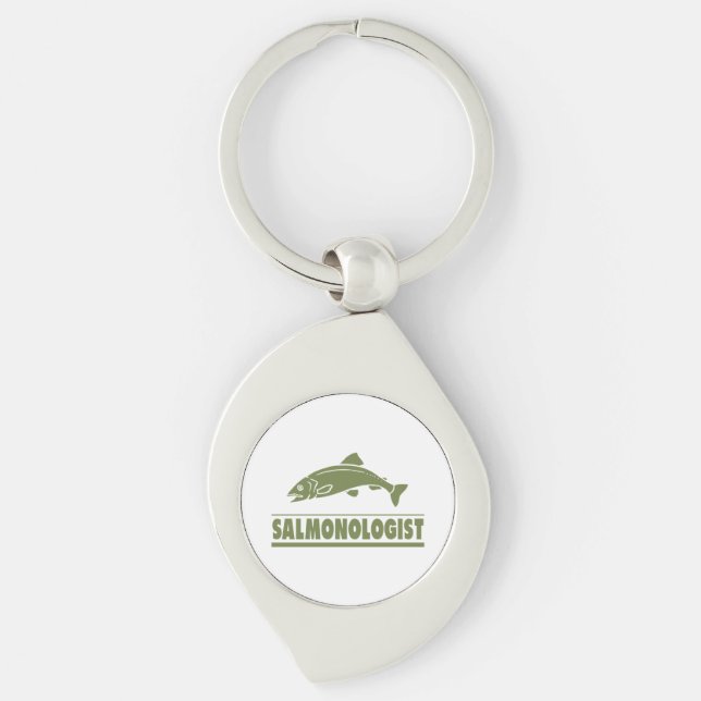 Llavero Pesca humorística de salmón (Anverso)
