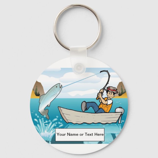 Llavero Pesca - Personalizado masculino por PrintedPerfect (Anverso)
