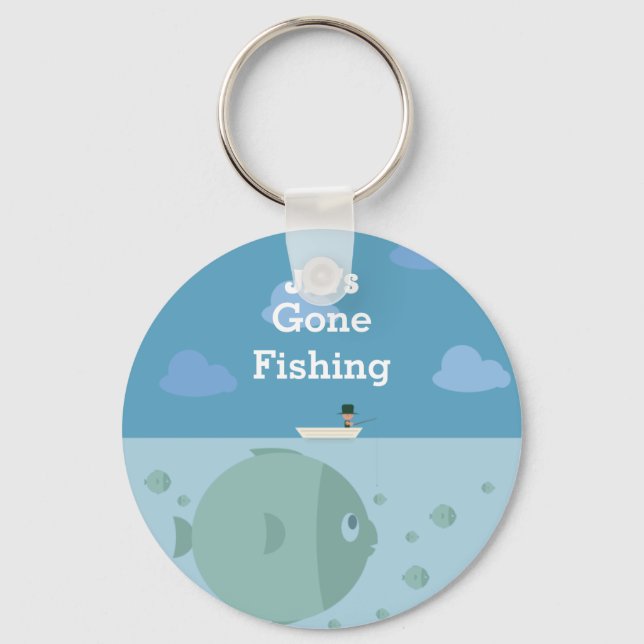 Llavero Pesca separada personalizada | Nombre (Anverso)