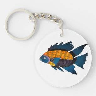 Llavero Pescado, animal, dibujo