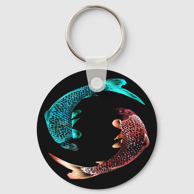 Llavero Pescado azul y oro (Anverso)