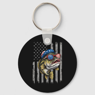 Llavero Pescado Byss 4 De Julio Bandera Americana Estadoun