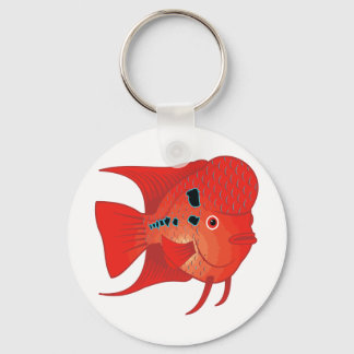 Llavero Pescado de flor rojo