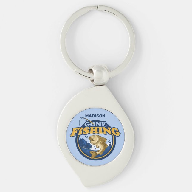 Llavero Pescado de nombre personalizado (Anverso)