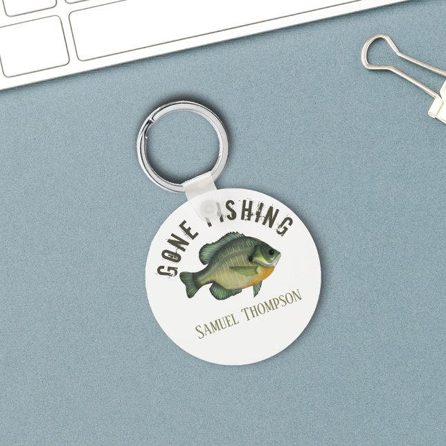 Llavero Pescado de pescado de mar de pescado de pescado de (Gone Fishing Custom Keychain. )