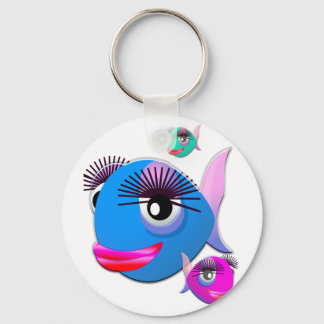 Llavero Pescado personalizado con labios BIg y pestañas