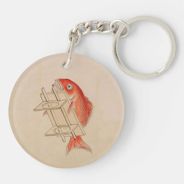 Llavero Pescado Rojo Yokai (Boda Scroll) (Atrás)
