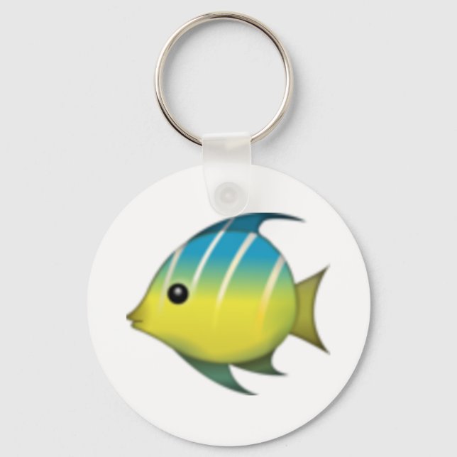 Llavero Pescado tropical - Emoji (Anverso)