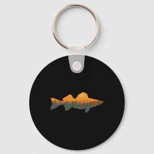 Llavero Pescador de la naturaleza silvestre Walleye Fishin
