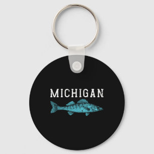 Llavero Pescador de lucioperca de Michigan Pescador de luc