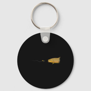 Llavero Pescador de pesca con mosca trucha marrón mosca se