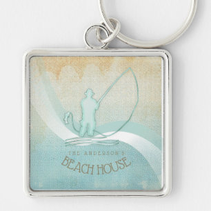 Llavero Pescador náutico de Beach House Aqua Blue ID623