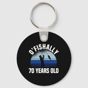 Llavero Pescador oficialmente de 70 años Cumpleaños 70 de