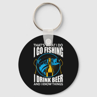 Llavero Pescador voy a pescar y bebo cerveza