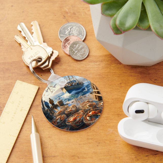 Llavero Pescadores de la cosecha de Crepúsculo que recogen (Escritorio )