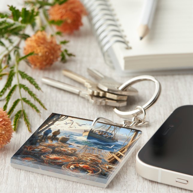 Llavero Pescadores de la cosecha de Crepúsculo que recogen (Frente Derecha)