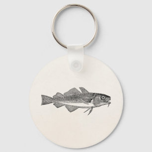 Llavero Pescados de bacalao comunes del vintage -