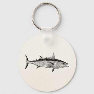 Llavero Pescados del bonito del vintage - plantilla