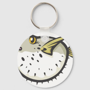 Llavero Pescados serios del fumador en blanco y negro