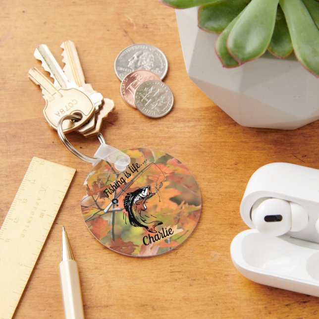 Llavero Pescar es un gancho de línea de carrete personaliz (Escritorio )